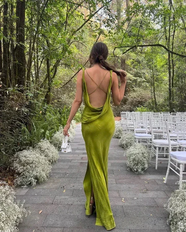 Sexy Backless Print Long Prom Dress Elegant Evening Dress Party Gown Y7502 - Image 3