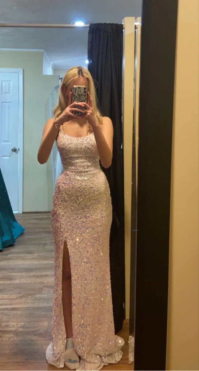 Sexy Backless Prom Dress Mermaid Sparkling Sequin Evening Dress For Women Y4805 - Image 2