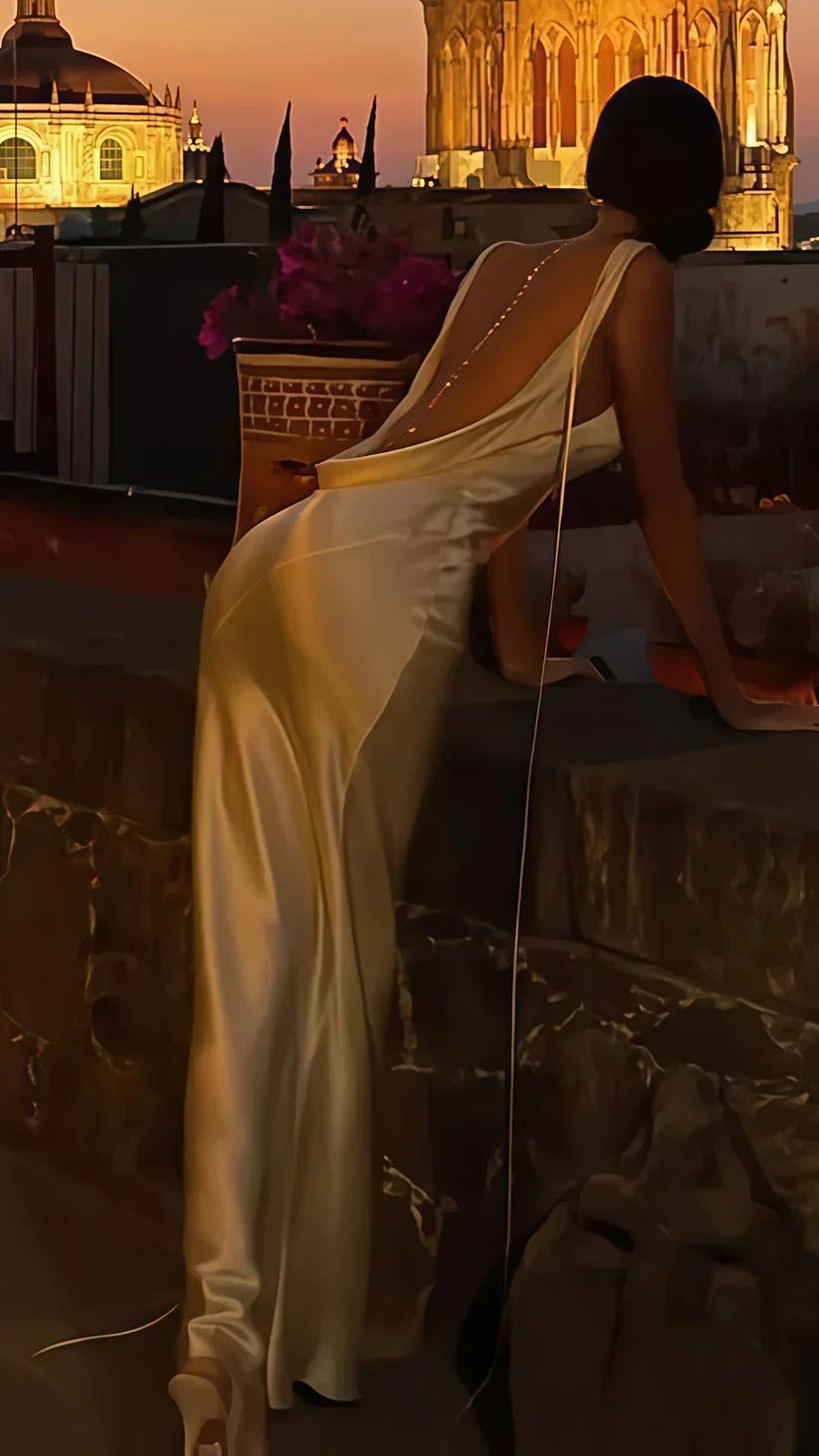 Sexy Backless Satin Sheath Prom Dress Long Evening Dress Y8280 - Image 3