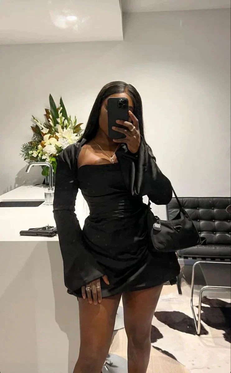 Sexy Black Party Dress Short Homecoming Dress Y4460 - Image 2