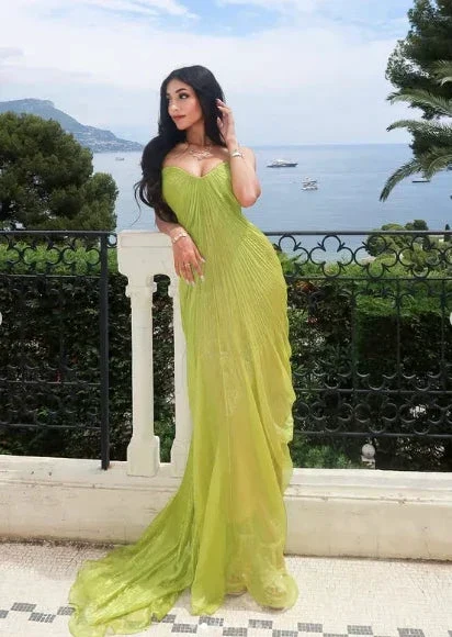 Sexy Green Long Prom Dress Spaghetti Straps Evening Gown Y7925 - Image 3