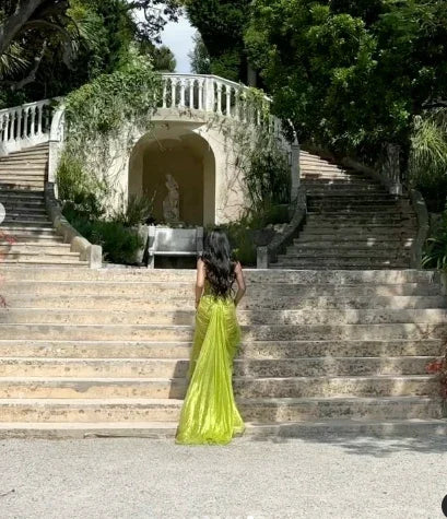 Sexy Green Long Prom Dress Spaghetti Straps Evening Gown Y7925 - Image 4