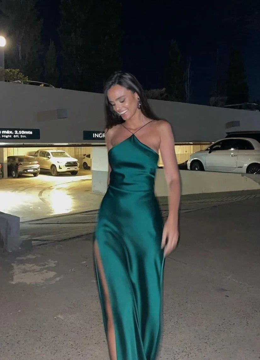Sexy Green Sleeveless Evening Dress With Split Y5254 - Image 2