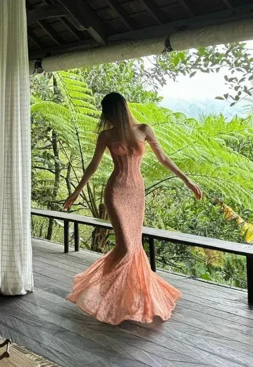 Sexy Lace Mermaid Prom Dress Long Evening Gown Y7693 - Image 4