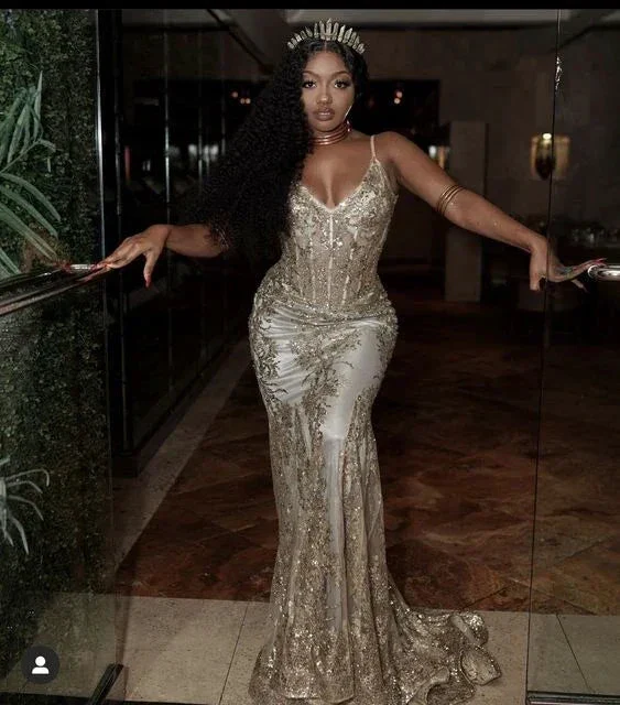 Sexy Long Mermaid Sleeveless Evening Dresses Y5892 - Image 2
