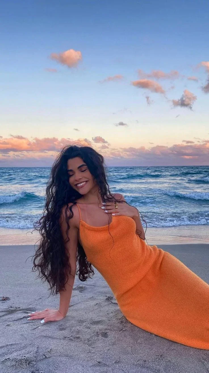 Sexy Orange Evening Dress Orange Beach Dress Y5288 - Image 3