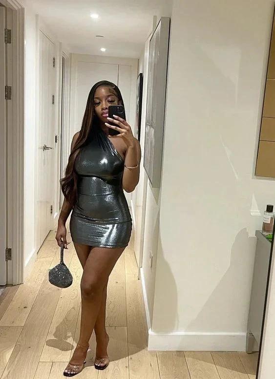 Sexy Party Dress For Black Girls Short Homecoming Dress Cocktail Dress Y1874 - Image 2