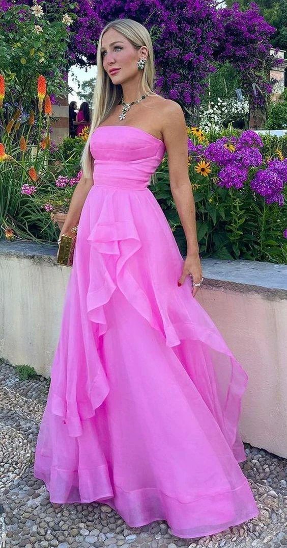 Sexy Pink Prom Formal Evening Dress Long Floor Length Dress Y1238 - Image 2