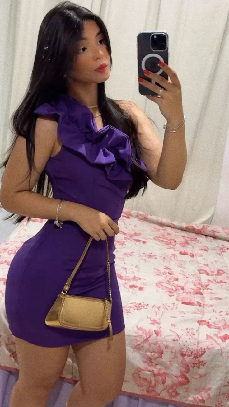 Sexy Purple Tight Homecoming Dress Purple Party Gown Y7359 - Image 2
