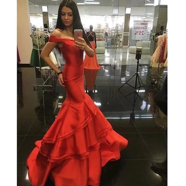 Sexy Red Mermaid Backless Prom Dress Formal Dress Evening Dress Party Prom Gowns Y1443 - Image 2