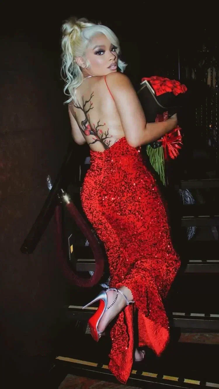 Sexy Red Sequins Evening Dress ,Glitter Red Evening Gown Y2291 - Image 2