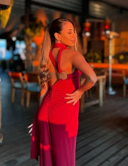 Sexy Sheath Long Prom Dress Burgundy One Shoulder Evening Gown Y8214 - Image 4