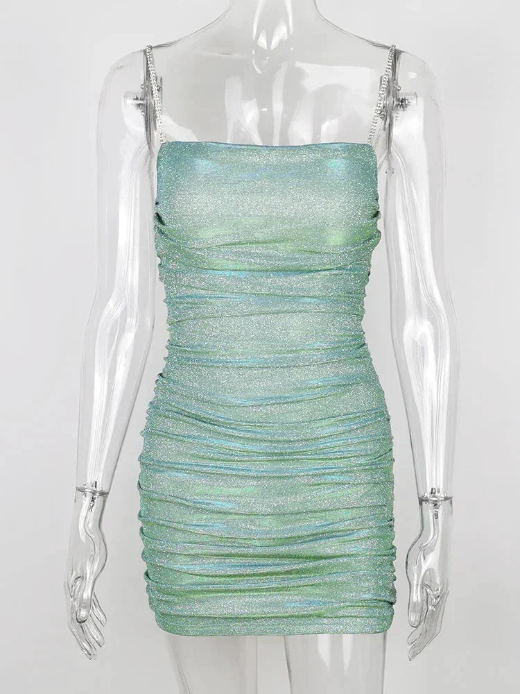 Sexy Shiny Dress Short Homecoming Dress Y1908 - Image 3