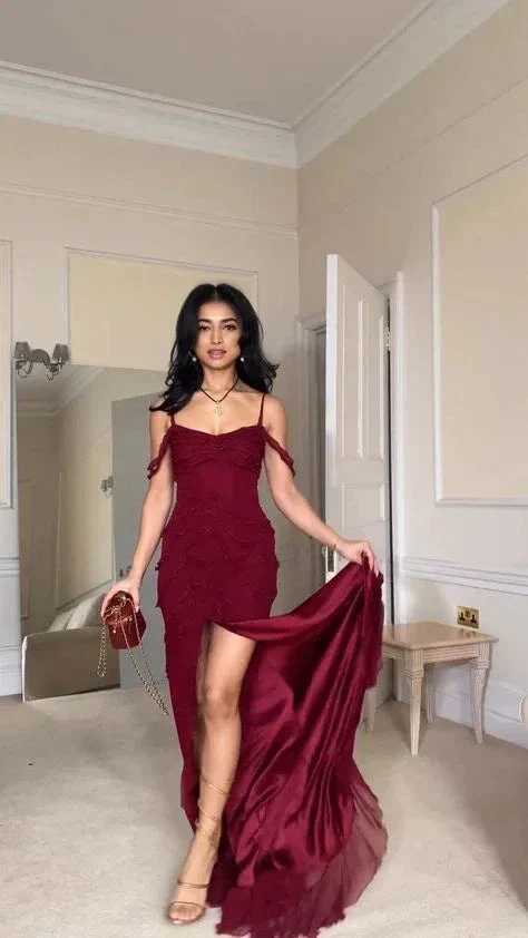 Sexy Slit Mermiad Prom Dress Long Chiffon Evening Dress Party Gown Y7547 - Image 4