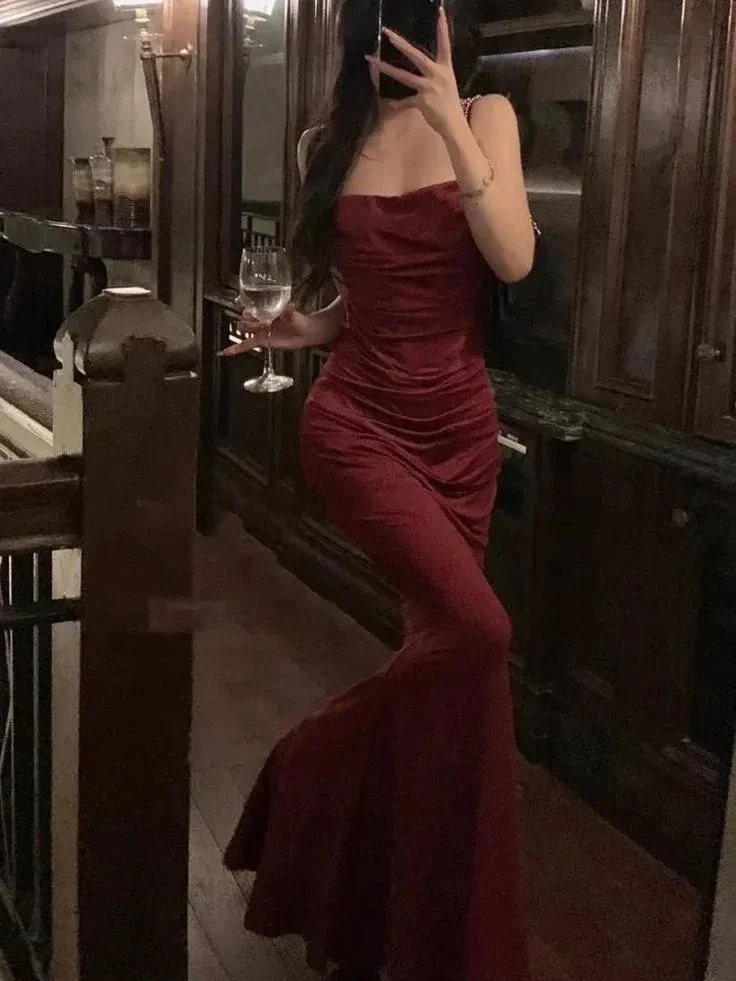 Sexy Spaghetti Straps White Mermaid Evening Dress Long Prom Dress Y7787 - Image 4