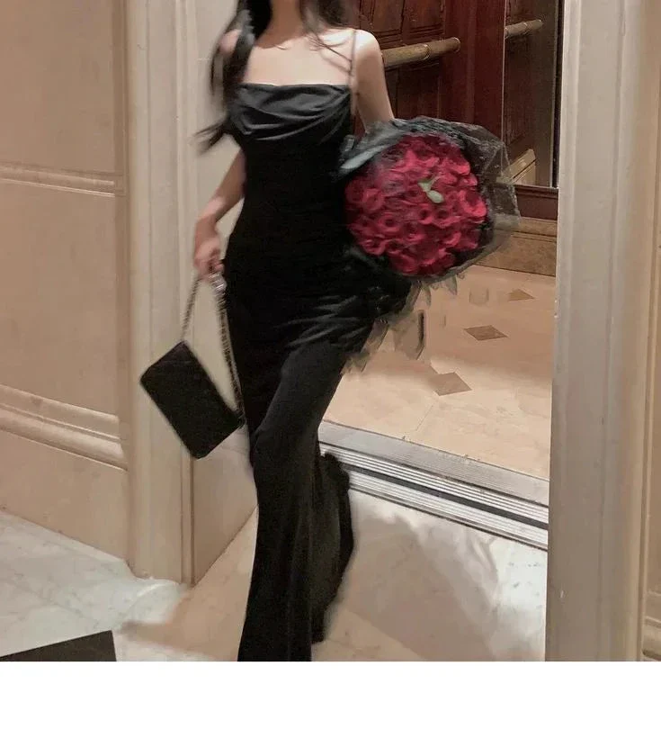 Sexy Spaghetti Straps White Mermaid Evening Dress Long Prom Dress Y7787 - Image 5