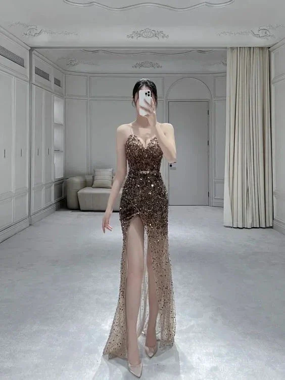 Sexy Sweetheart Neckline Long Evening Dress With Split Glam Dress Y6706 - Image 2