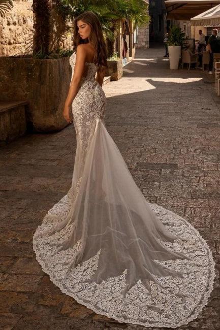 Sexy sweetheart sleeveless mermaid lace Wedding dresses - Image 4