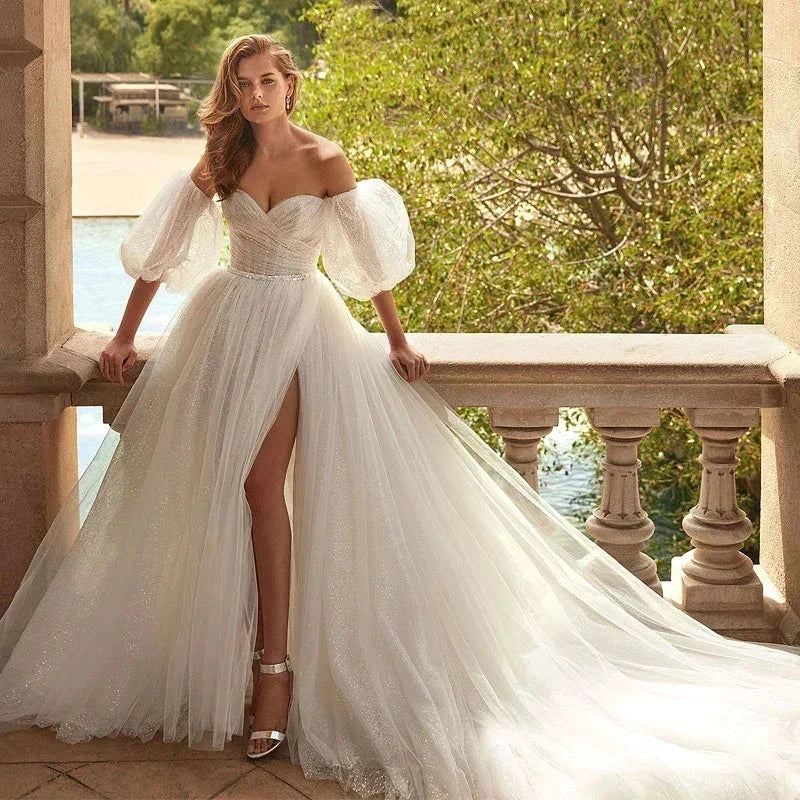 Sexy Sweetheart Wedding Dresses Strapless For Women Modern Backless Chapel Train Tulle Bride Gowns Vestidos De Novia 2022 - Image 4