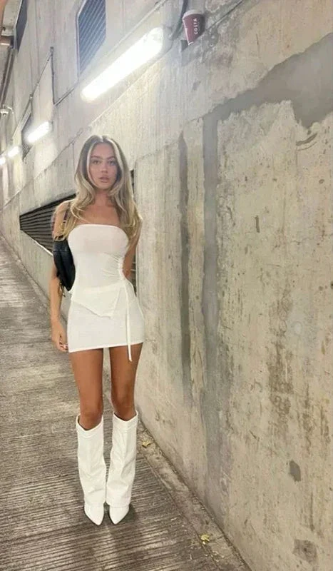 Sexy White Dress White Homecoming Dress Y2495 - Image 2