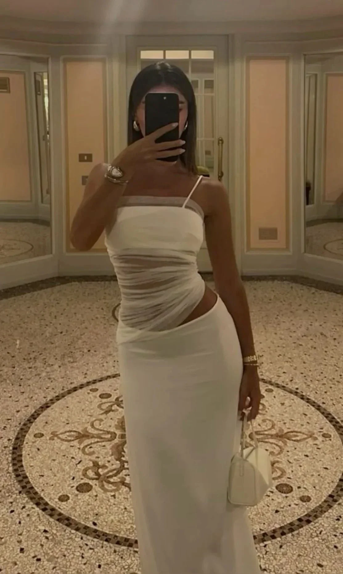 Sexy White Tight Evening Dress Aesthetic Outfit Dress Y4664 - Image 2