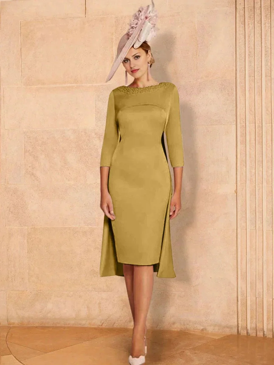 Sheath/Column Long Sleeves Mother of the Bride Dresses with Beading - Image 15