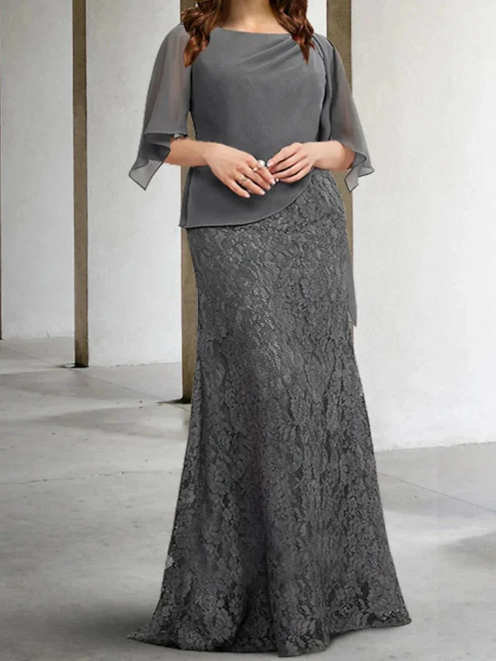 Sheath/Column Mother of the Bride Dresses with Applique - Image 3