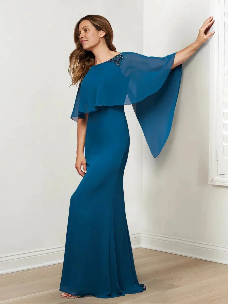 Sheath/Column Mother of the Bride Dresses with Beading - Image 2