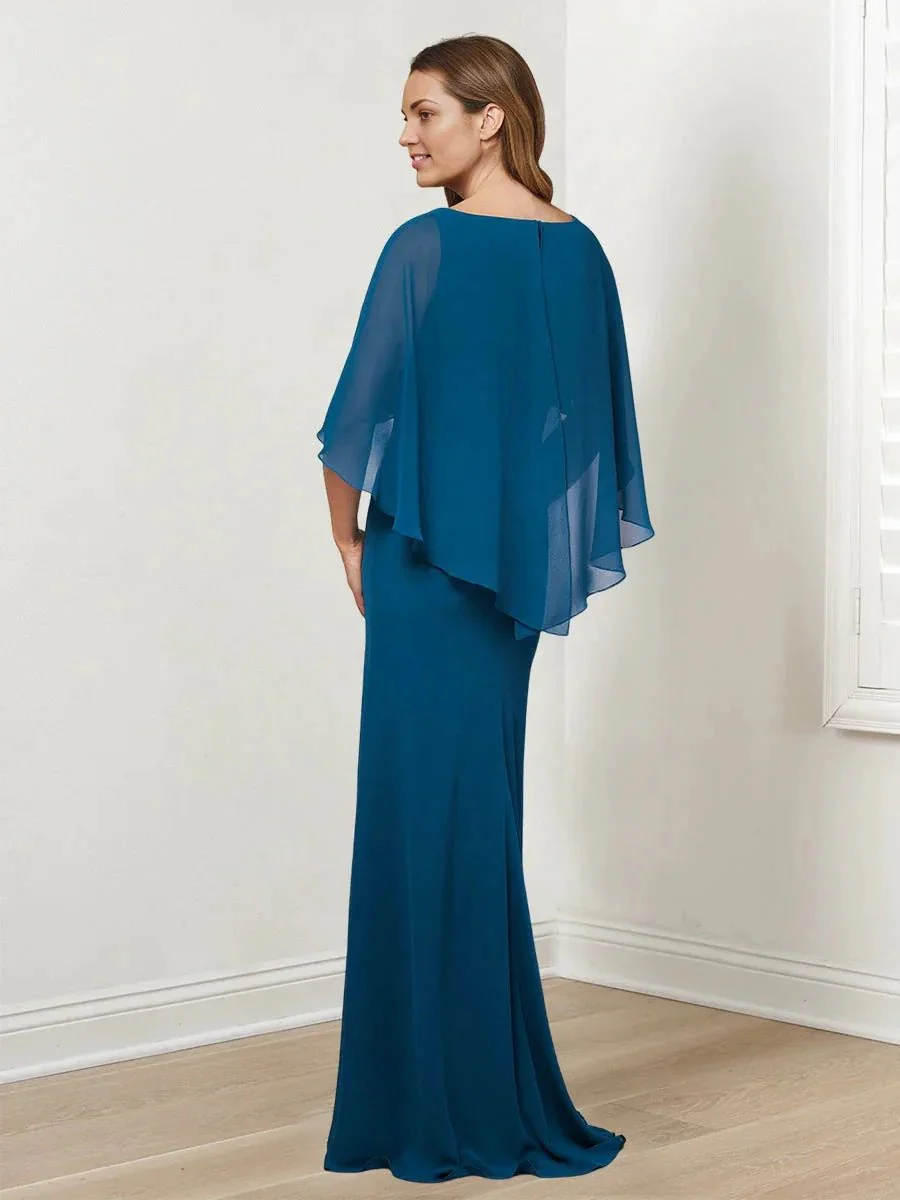 Sheath/Column Mother of the Bride Dresses with Beading - Image 3