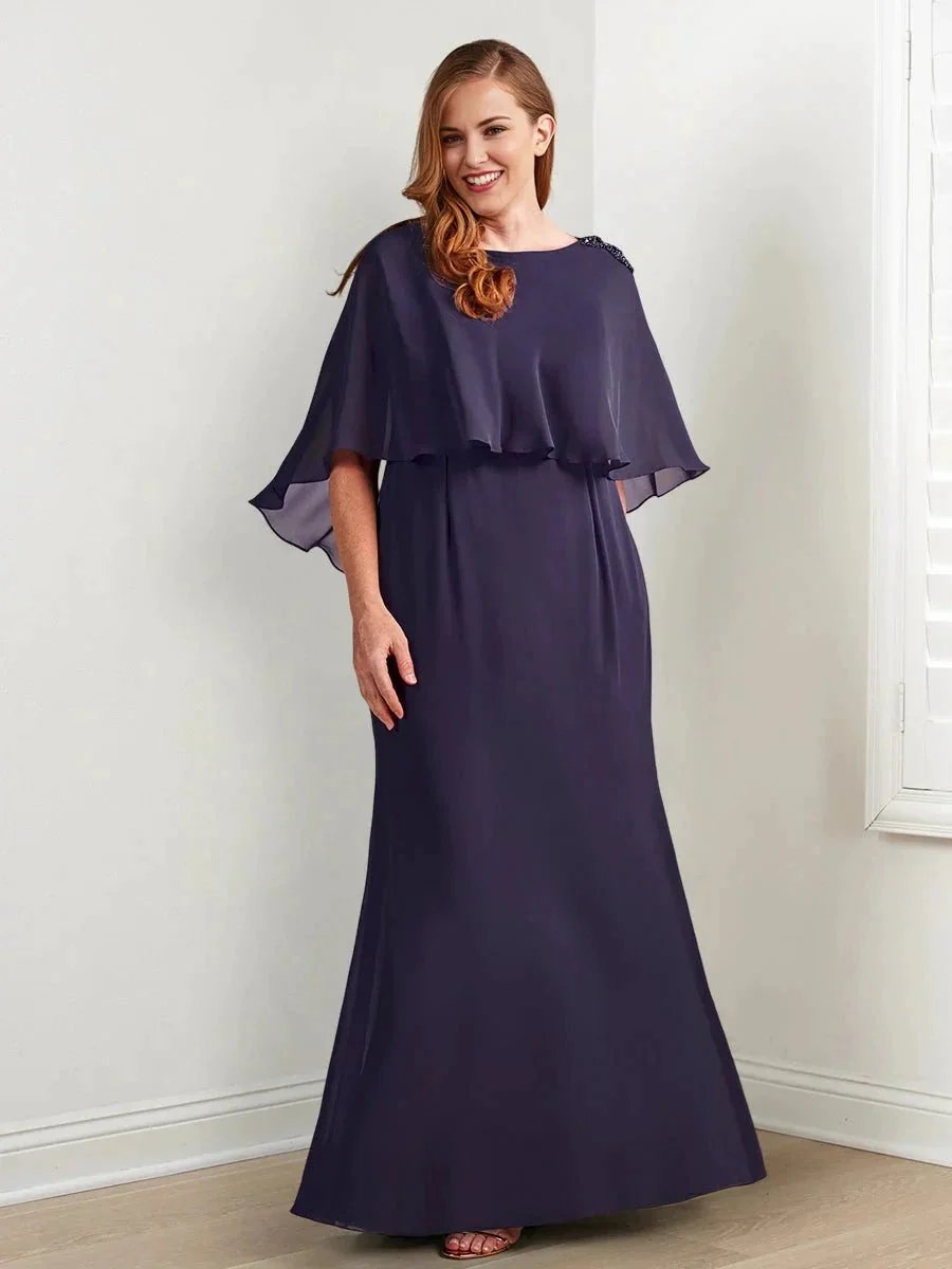 Sheath/Column Mother of the Bride Dresses with Beading - Image 4