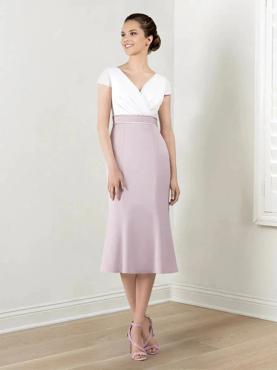 Sheath/Column Mother of the Bride Dresses with Jacket & Beading - Image 3