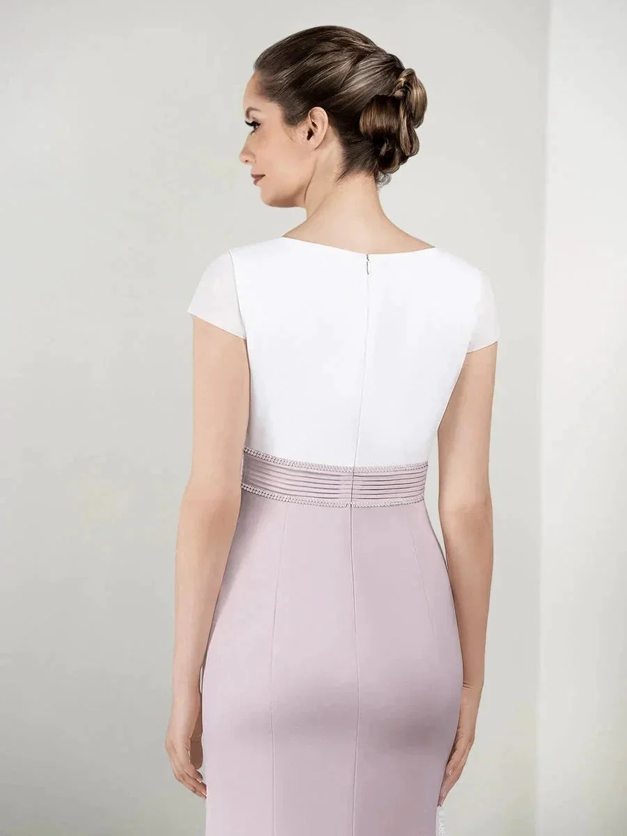 Sheath/Column Mother of the Bride Dresses with Jacket & Beading - Image 4