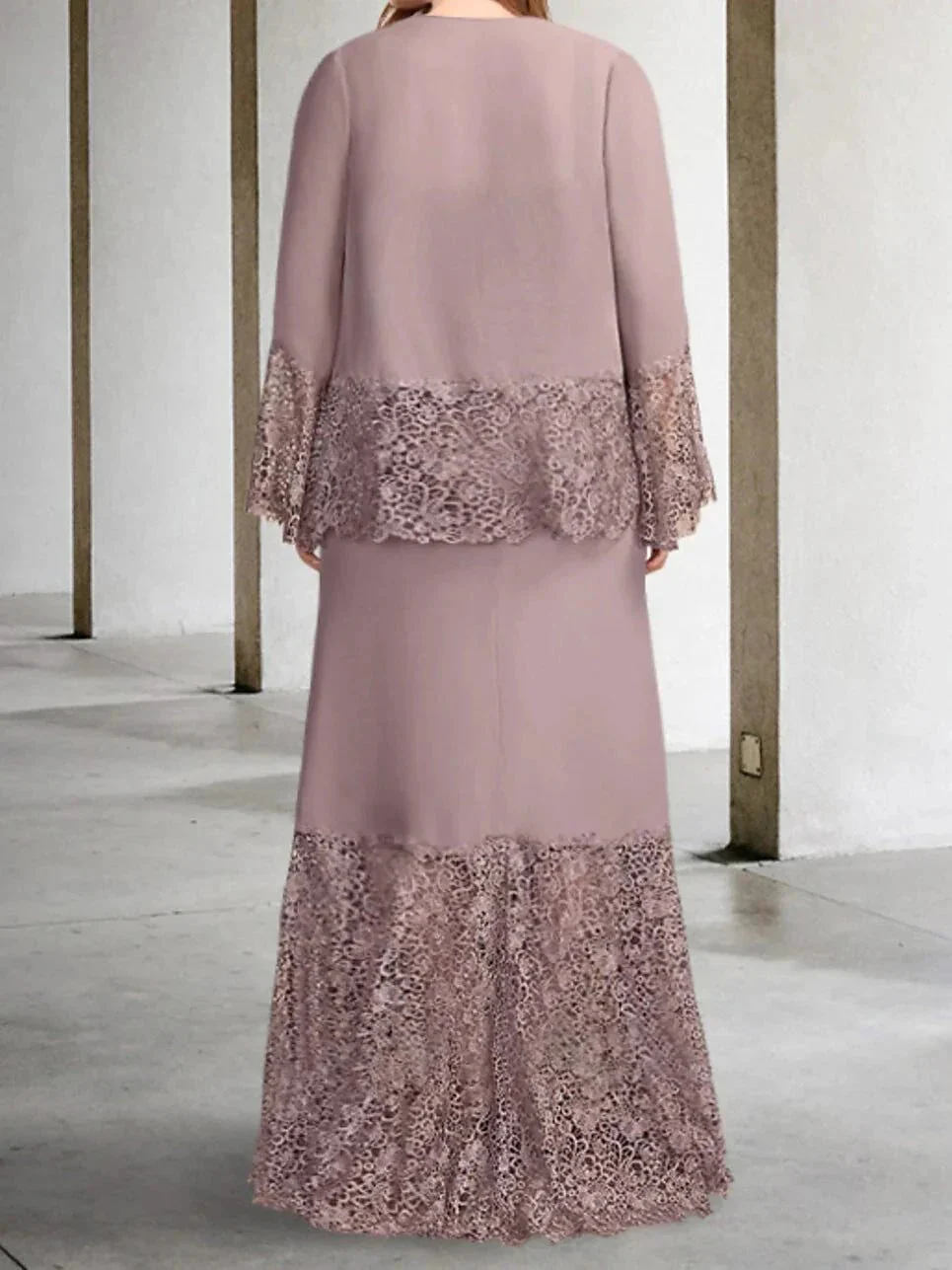 Sheath/Column Mother of the Bride Dresses with Jacket - Image 2