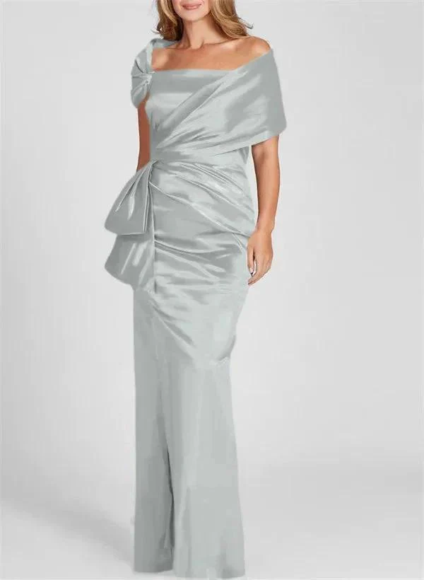 Sheath/Column Off-the-Shoulder Floor-Length Mother of the Bride Dresses - Image 48