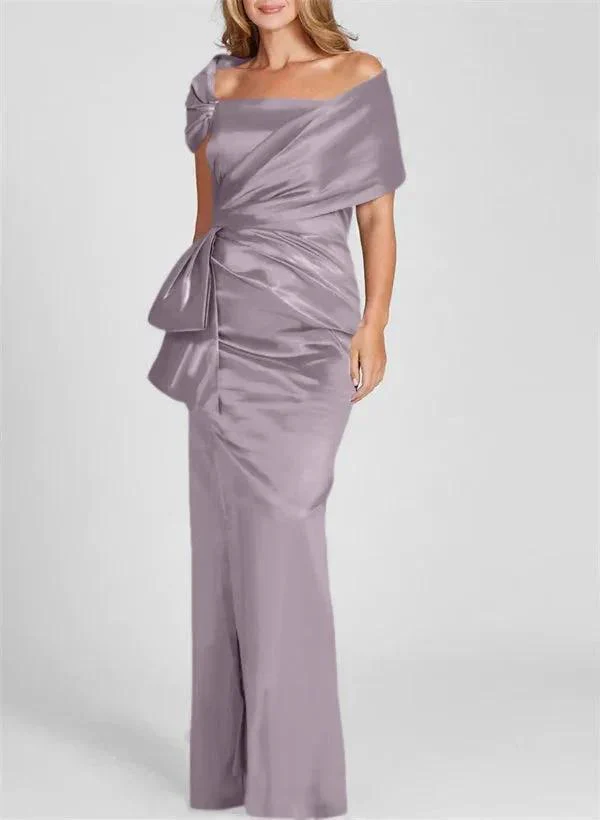 Sheath/Column Off-the-Shoulder Floor-Length Mother of the Bride Dresses - Image 57