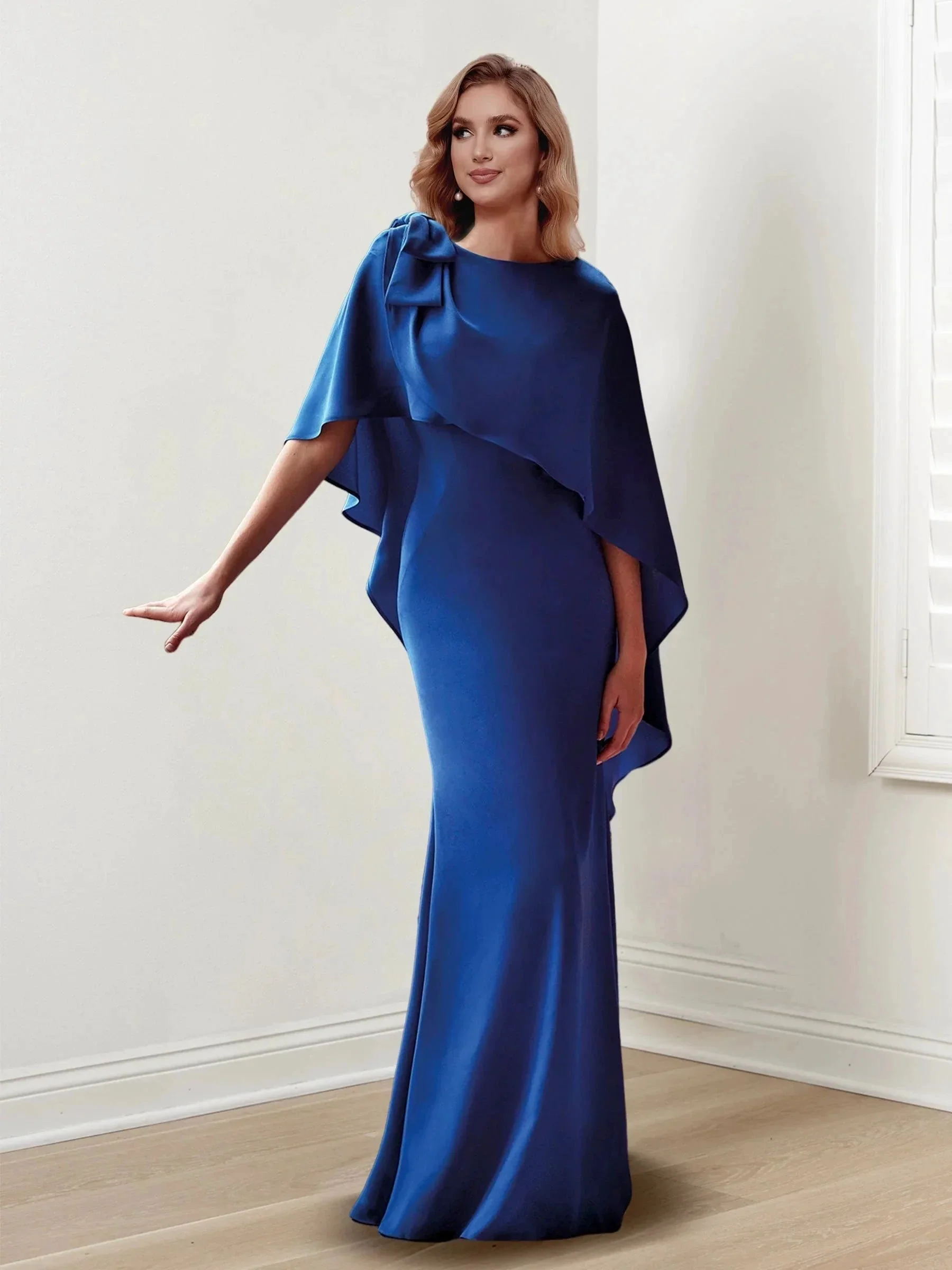 Sheath/Column Scoop Sleeveless Mother of the Bride Dresses - Image 3