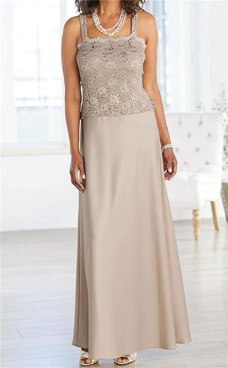Sheath/Column Spaghetti Straps Floor-Length Mother of the Bride Dresses - Image 2