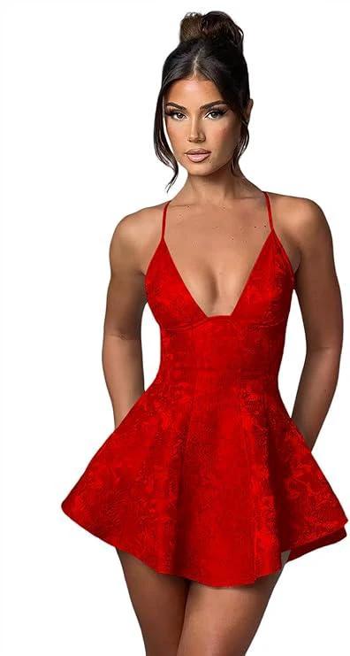 Short A-line Halter Backless Homecoming Dress Satin Ruffle Jacquard Party Dresses - Image 6