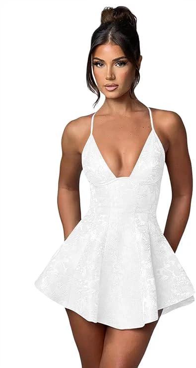 Short A-line Halter Backless Homecoming Dress Satin Ruffle Jacquard Party Dresses - Image 8