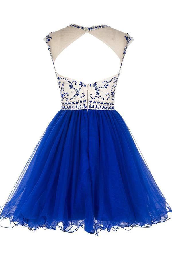 Short Beading Tulle Homecoming Dresses Prom Dresses PG017 - Image 2
