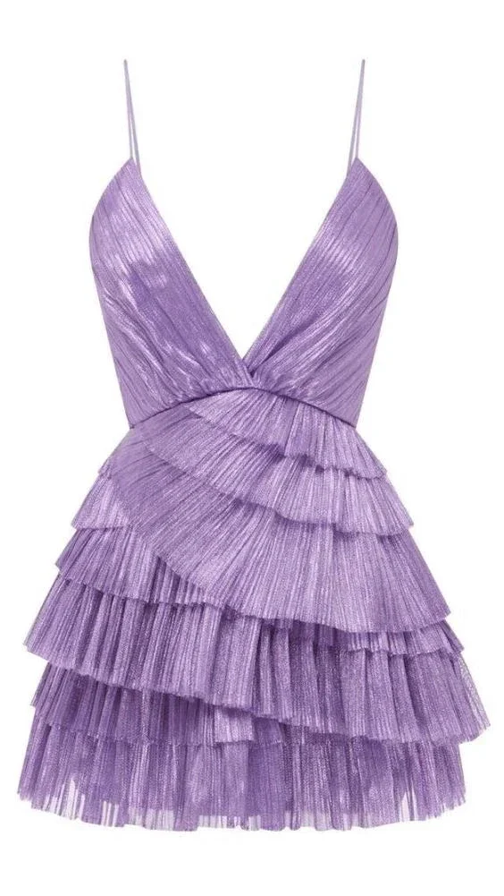 Short Homecoming Dress Ruffle Spaghetti-Neck Party Sexy Mini Dress Y2199 - Image 5