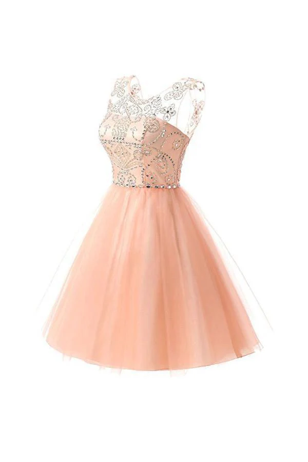 Short Tulle Beading Homecoming Dresses Prom Gowns Party Dresses PG076 - Image 2