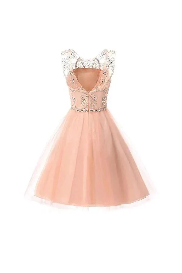 Short Tulle Beading Homecoming Dresses Prom Gowns Party Dresses PG076 - Image 3