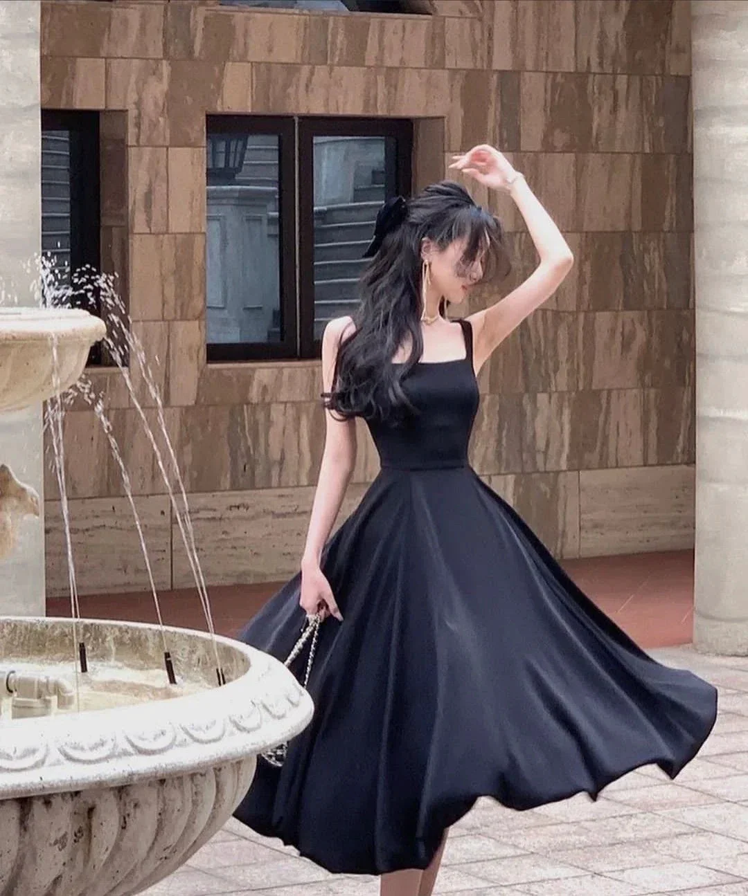 Simple A-line Black Party Dress Black Homecoming Dress Y4751 - Image 2