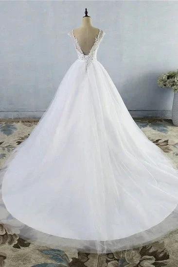 Strapless s Princess Wedding Dress Sleeveless Bridal Wears weep Train - Image 2