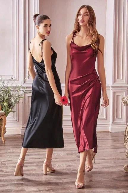 Simple Green Spaghettistraps Sleeveless Mermaid Elastic Woven Satin Bridemaiddresses with Ruffles - Image 5