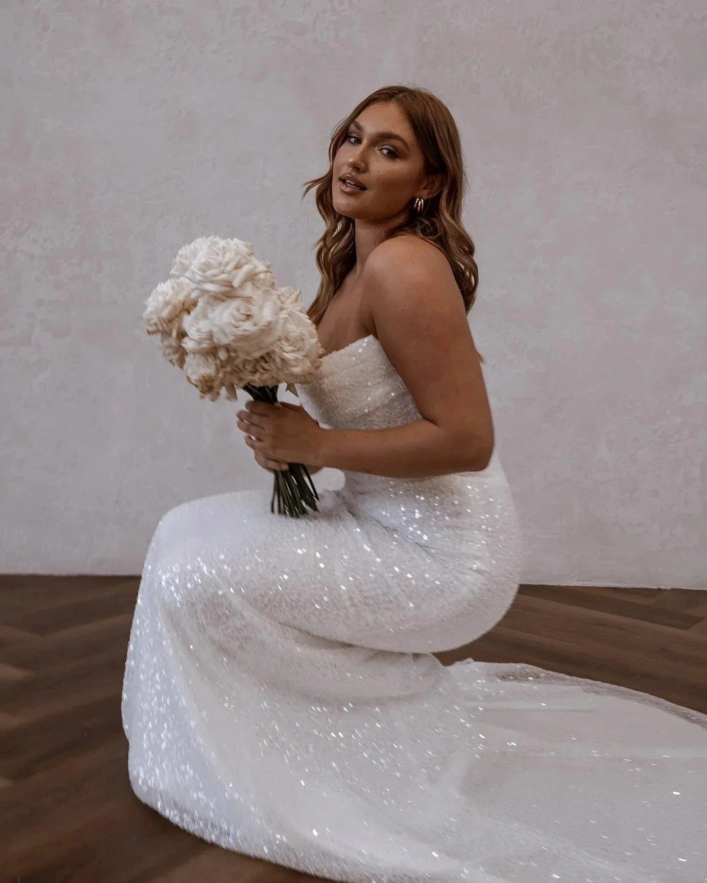 Simple Off-the-shoulder Glitter Mermaid Wedding Dresses - Image 7