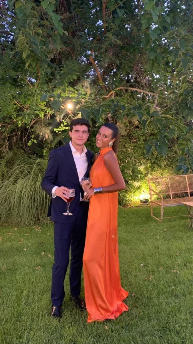 Simple Orange Long Evening Dress Orange Wedding Guest Outfit Y5092 - Image 2