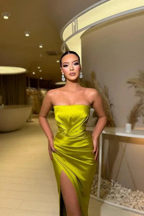 Simple Sexy Long Mermaid Sleeveless Evening Dresses With Slit - Image 2