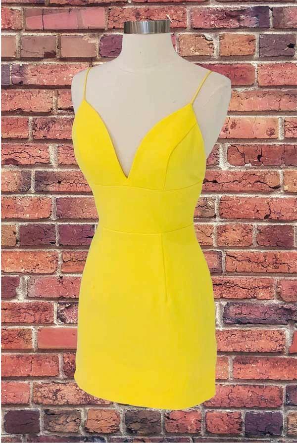 Simple Sheath V Neck Straps Red Mini Party Dress Homecoming Dress PD398 - Image 2
